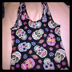Cute skull tank